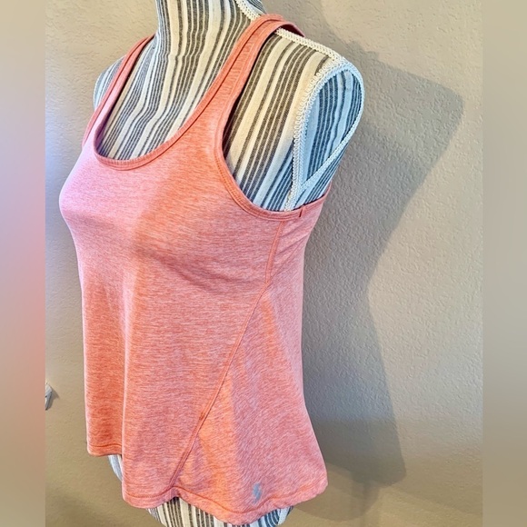 NEW Soffe Athletic Tank Top Small Peach Pattern Racerback Shirt Athleisure NWOT - Picture 2 of 12